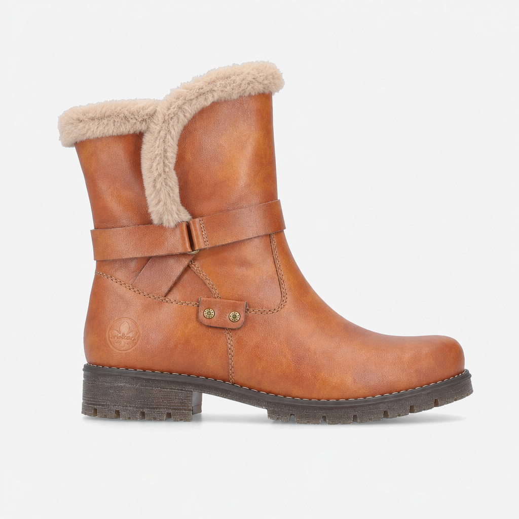 Rieker 79580 Womens Ankle Boots Cayenne/Mud