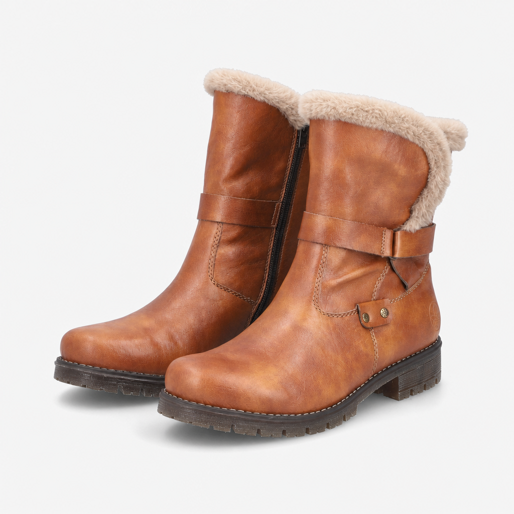 Rieker 79580 Womens Ankle Boots Cayenne/Mud