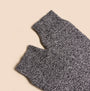 Mud Dogs Womens Welly Boot Socks Grey top view showing wool blend material and knit detailing.