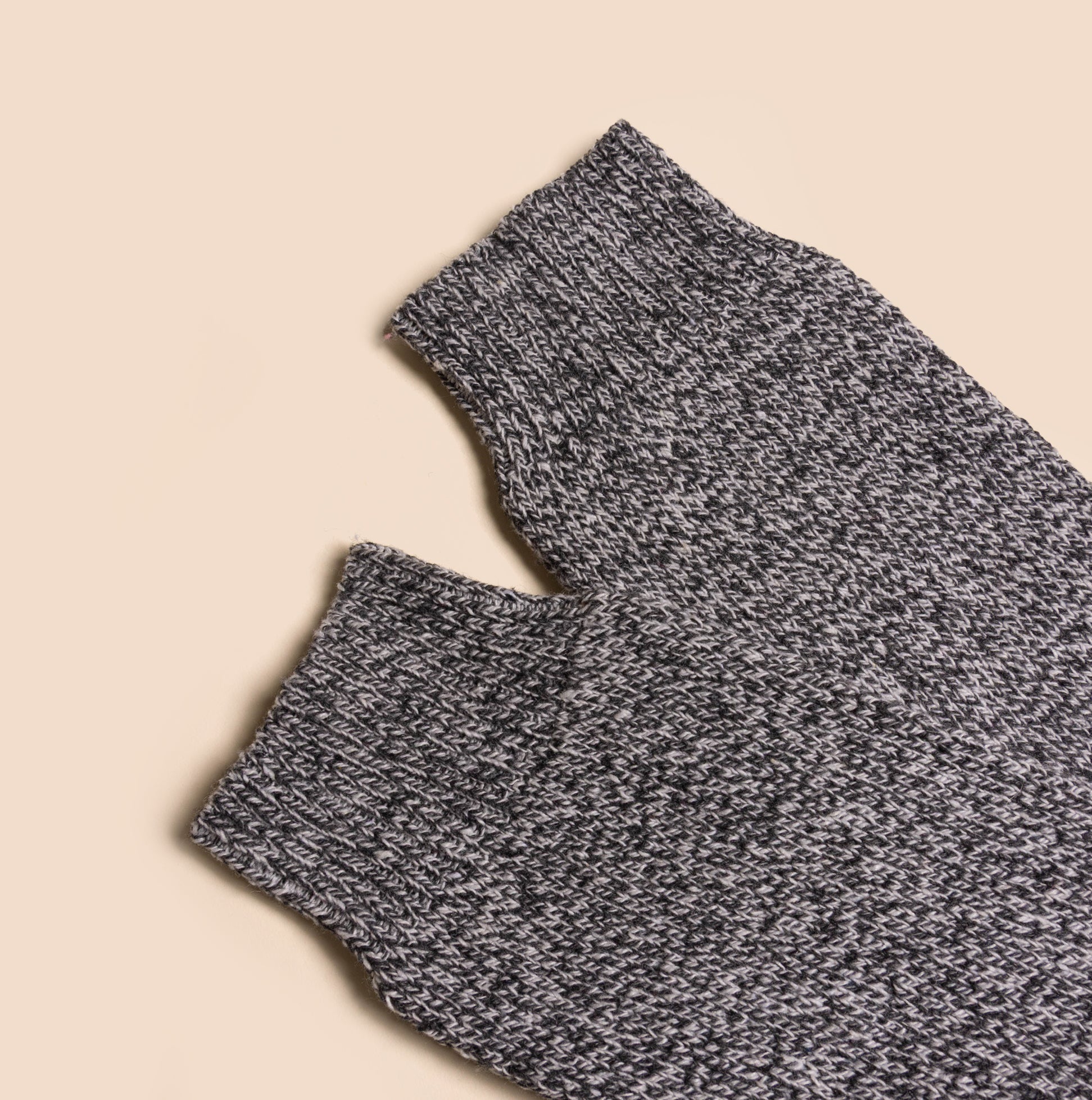 Mud Dogs Womens Welly Boot Socks Grey top view showing wool blend material and knit detailing.