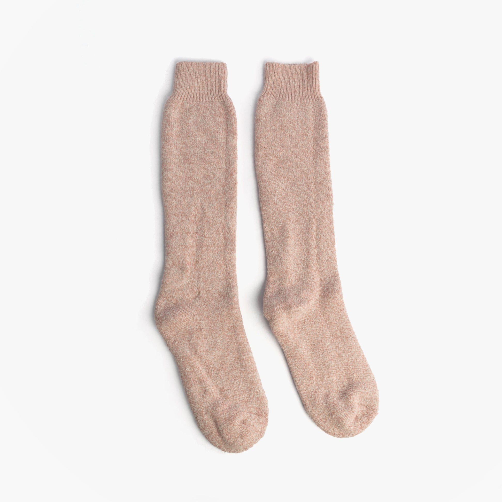Mud Dogs Womens Welly Boot Socks Light Pink front view showcasing wool blend material.