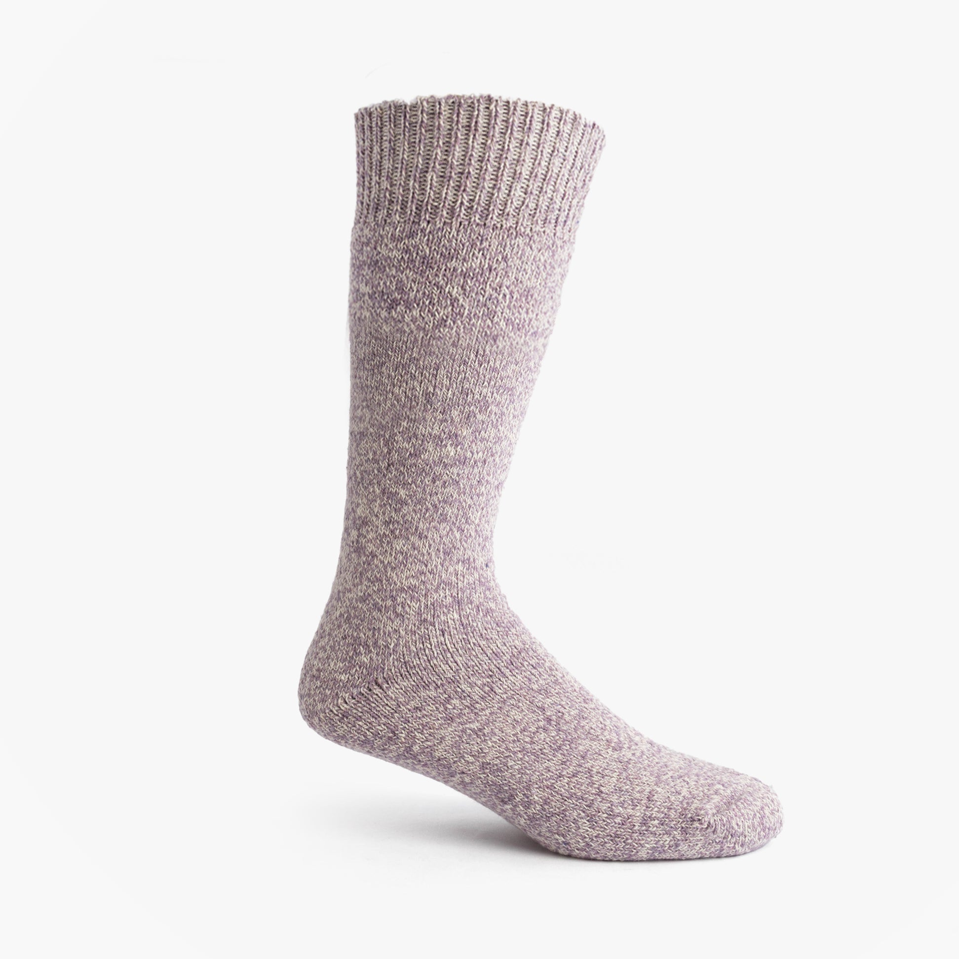 Mud Dogs Womens Welly Boot Socks Light Purple side view showcasing soft wool blend material.