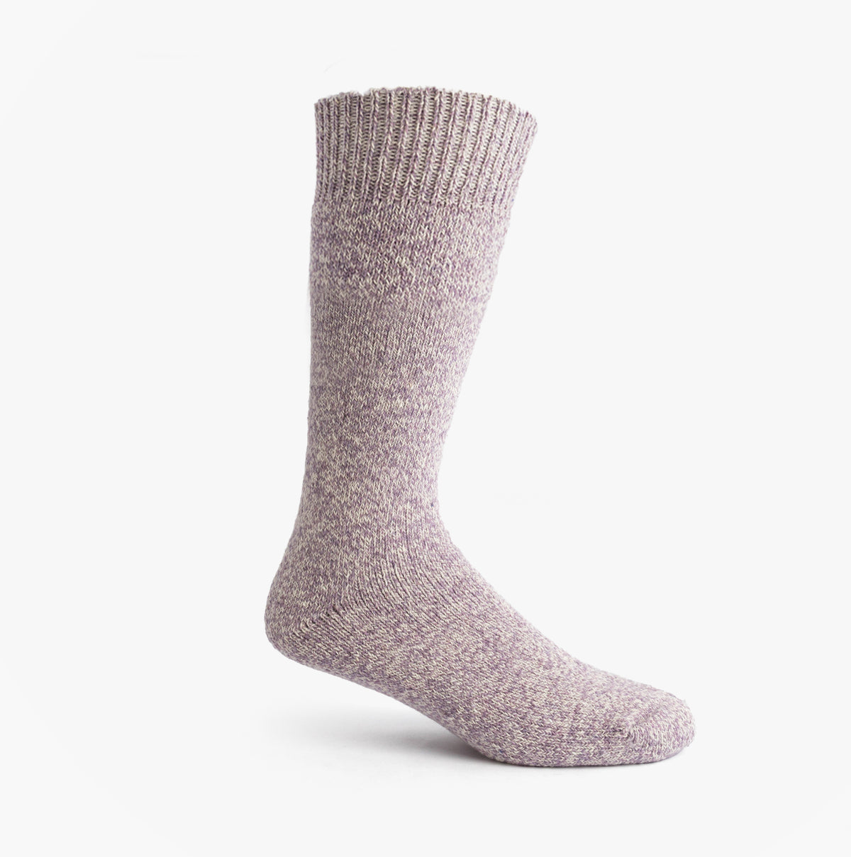 Mud Dogs Womens Welly Boot Socks Light Purple side view showcasing soft wool blend material.