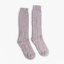 Mud Dogs Womens Welly Boot Socks Light Purple, side view of wool blend socks, soft and cozy texture.