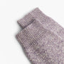 Mud Dogs Womens Welly Boot Socks Light Purple detail view showcasing the soft wool blend and knitted texture.