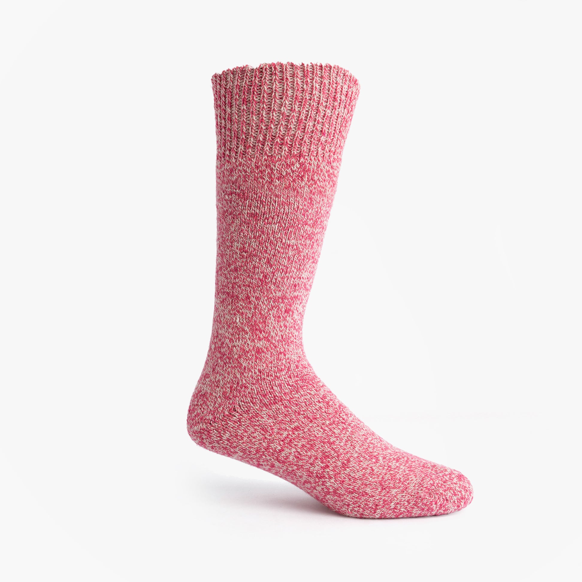 Mud Dogs Womens Welly Boot Socks Pink side view showing soft wool blend material and pink color design.