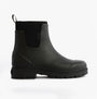 Mud Dogs BROOKE Womens Ankle Neoprene Wellies Black side view showing the rubber boot design with pull-on fastening and ankle height.