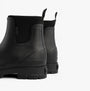 Mud Dogs BROOKE Womens Ankle Neoprene Wellies Black rear angled view highlighting rubber design and pull-on comfort features.