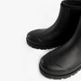 Mud Dogs BROOKE Womens Ankle Neoprene Wellies Black side view showing the sleek black design and rubber sole features.