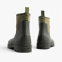 Mud Dogs BROOKE Womens Ankle Neoprene Wellies Dark Green rear view showcasing rubber and neoprene construction.