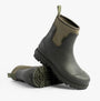 Mud Dogs BROOKE Womens Ankle Neoprene Wellies Dark Green side view showcasing comfort and grip sole features.