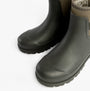 Mud Dogs BROOKE Womens Ankle Neoprene Wellies Dark Green side view detailing rubber toe and grip sole