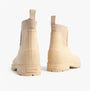 Mud Dogs BROOKE Womens Ankle Neoprene Wellies Mushroom back view showing the rubber sole and ankle height design.