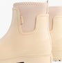 Mud Dogs BROOKE Womens Ankle Neoprene Wellies Mushroom side view showcasing the rubber and neoprene construction.