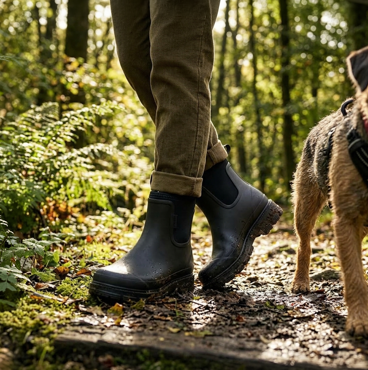 Mud Dogs BROOKE Womens Ankle Neoprene Wellies Black
