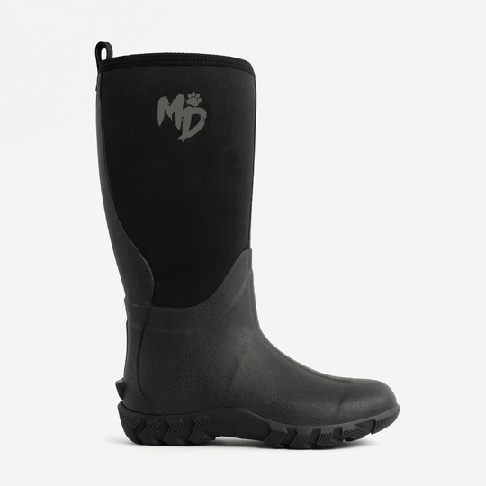 Mud Dogs RUTLAND TALL Unisex Neoprene Wellies Black