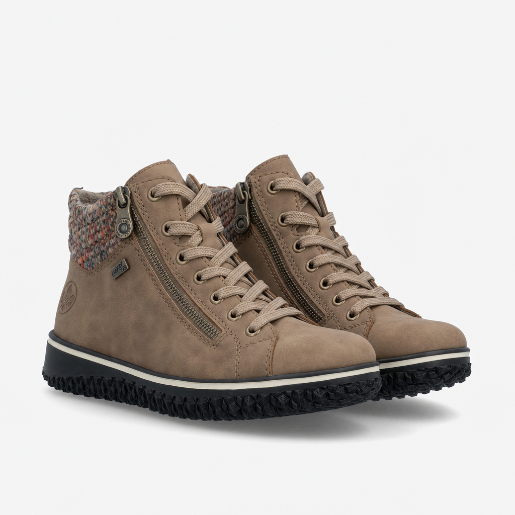 Rieker Z4263 Womens Ankle Boots Oat/Multi