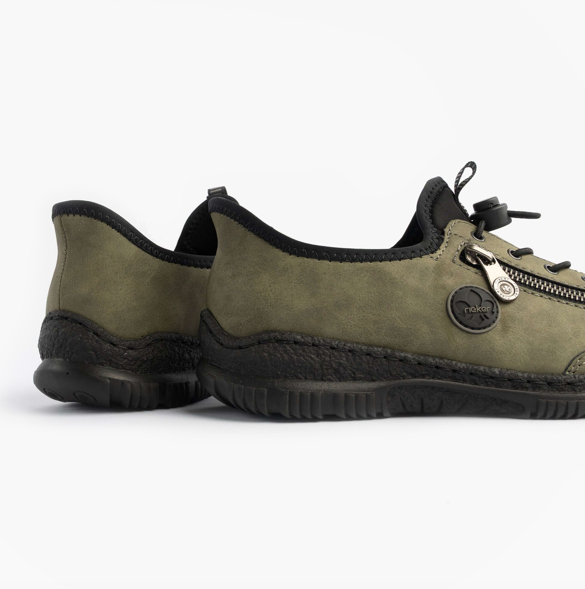 Rieker N3267-54 Nikita Womens Bungee Lace Shoes Green