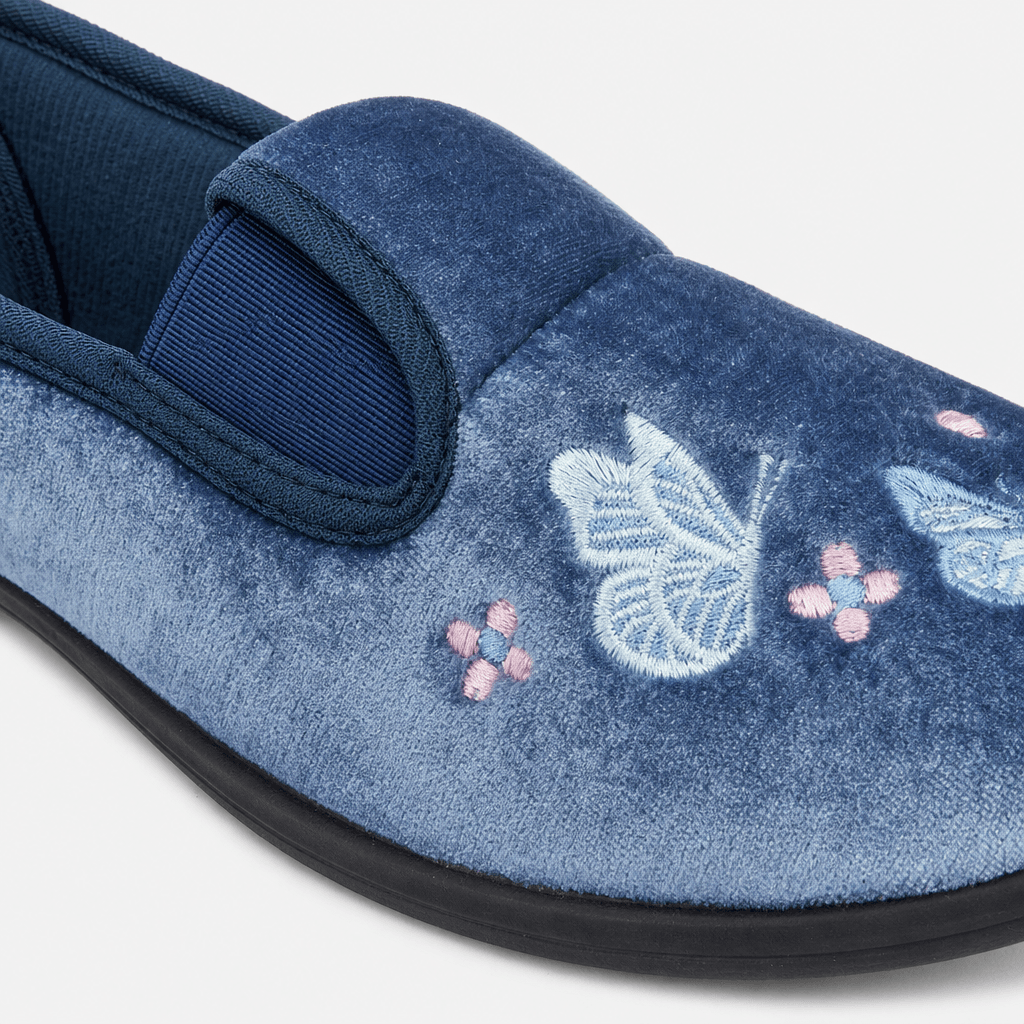 Jo & Joe CHERISH Womens Full Slippers Navy