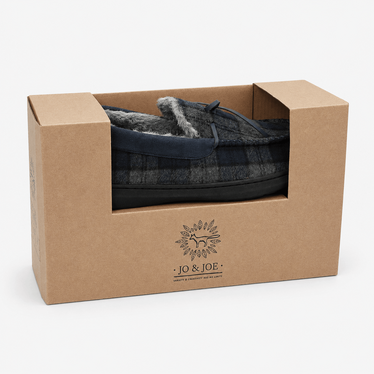 BUDE/NAVY BUDE Mens Moccasin Slippers Navy