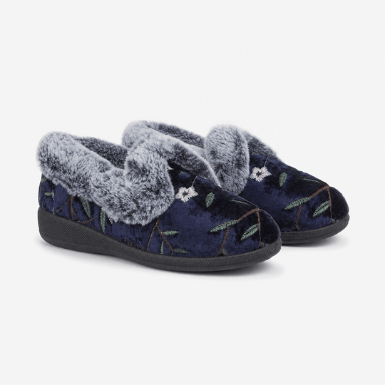 Jo & Joe MABEL Womens Full Slippers Navy
