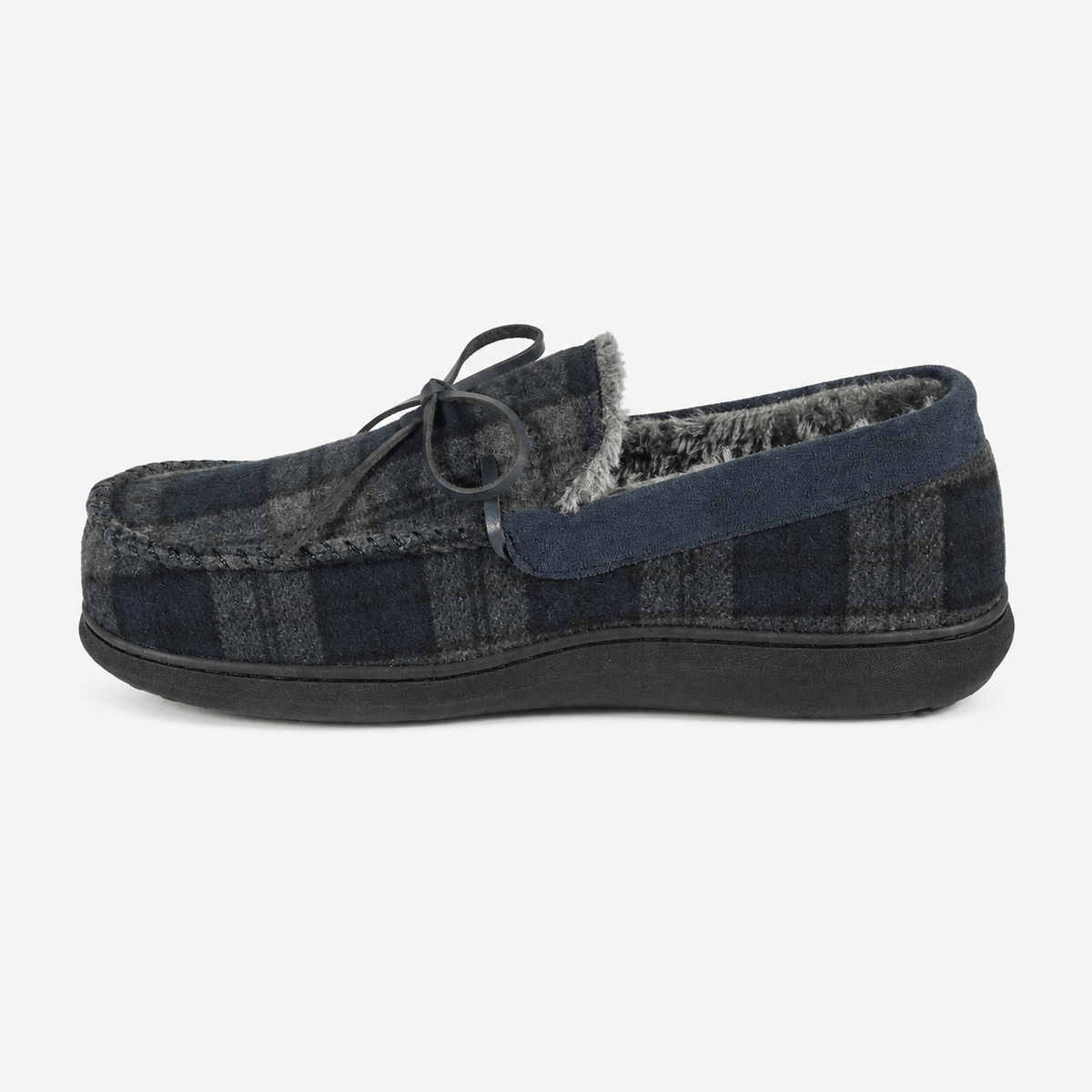 BUDE/NAVY BUDE Mens Moccasin Slippers Navy