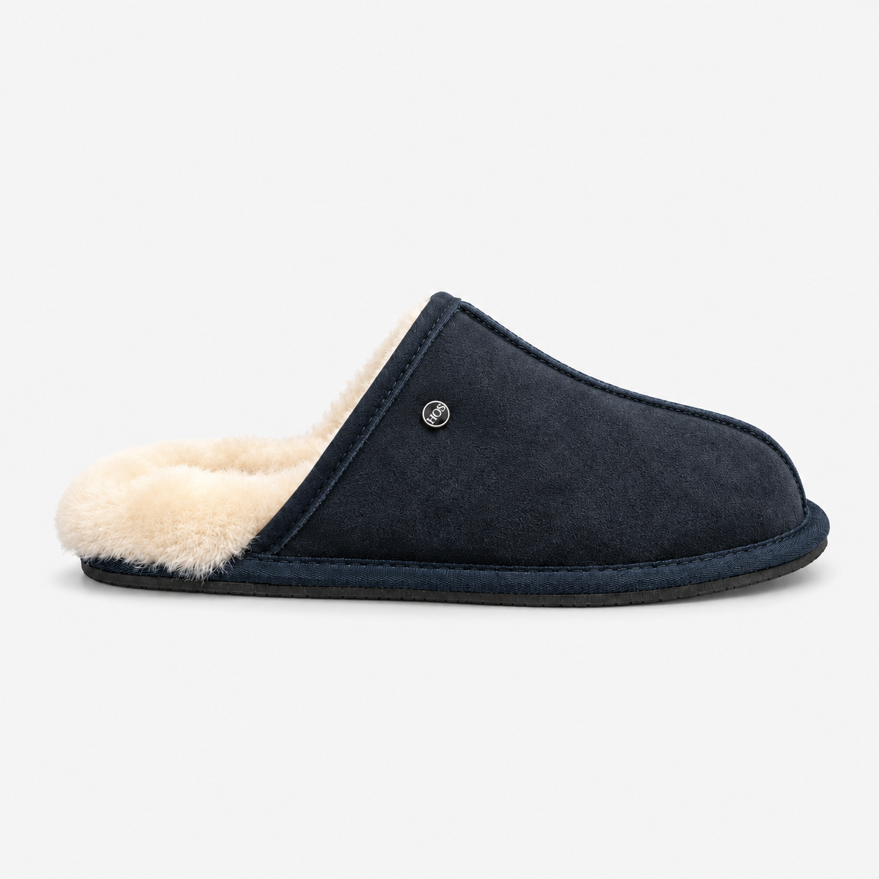 HOS Sheepskin EDWIN Mens Mules Navy