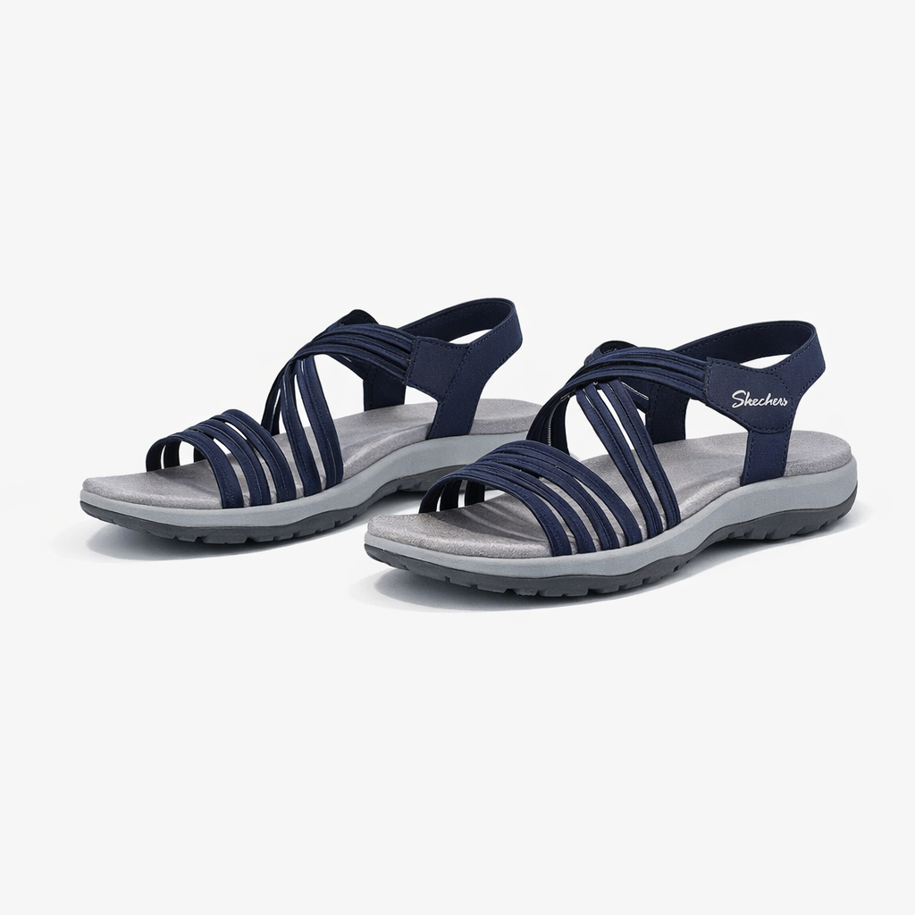 Skechers REGGAE SLIM - SUNNYSIDE 2.0 Womens Cross Strap Sandals Navy