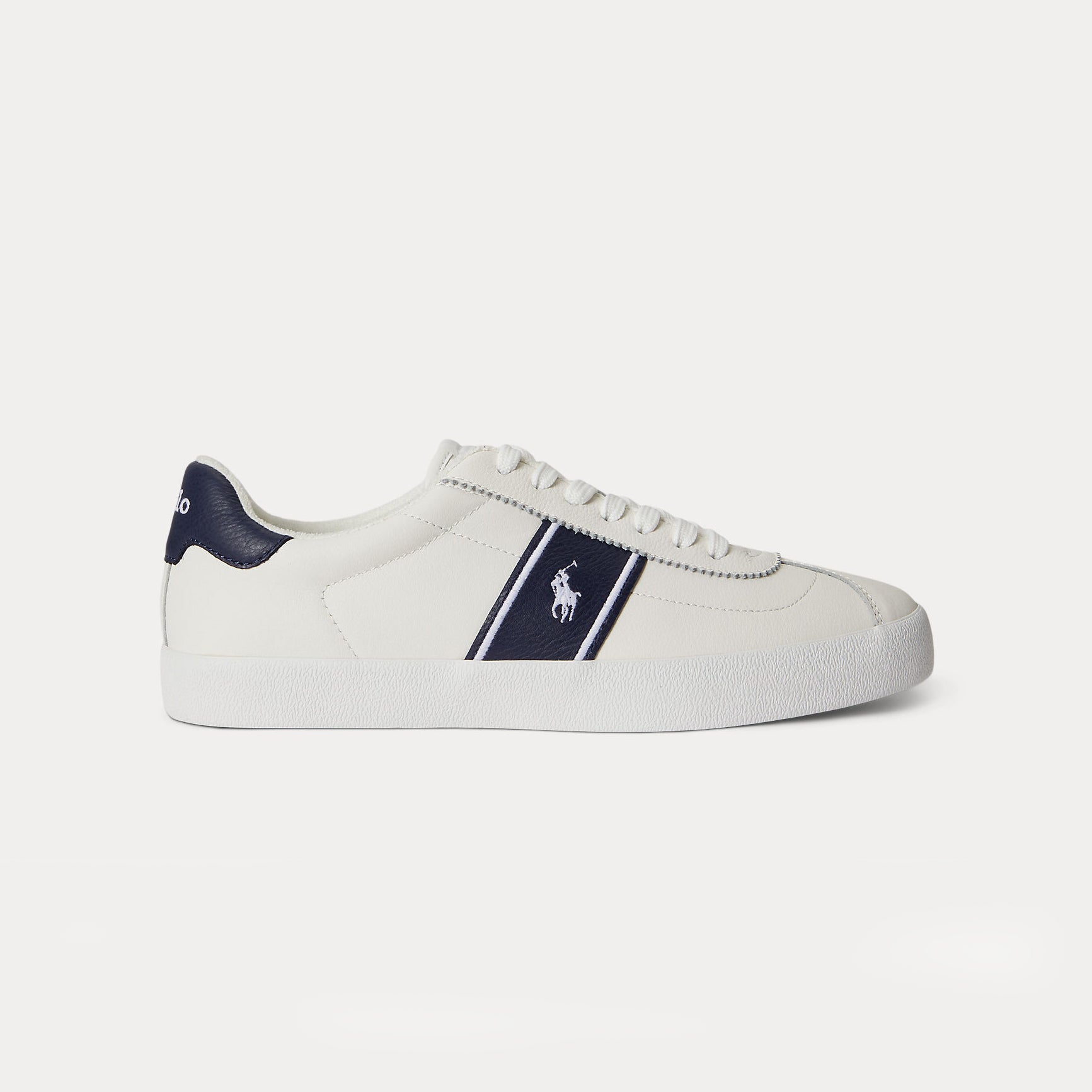 Polo Ralph Lauren COURT VLC PP Mens Court Trainers Deckwash White/Navy