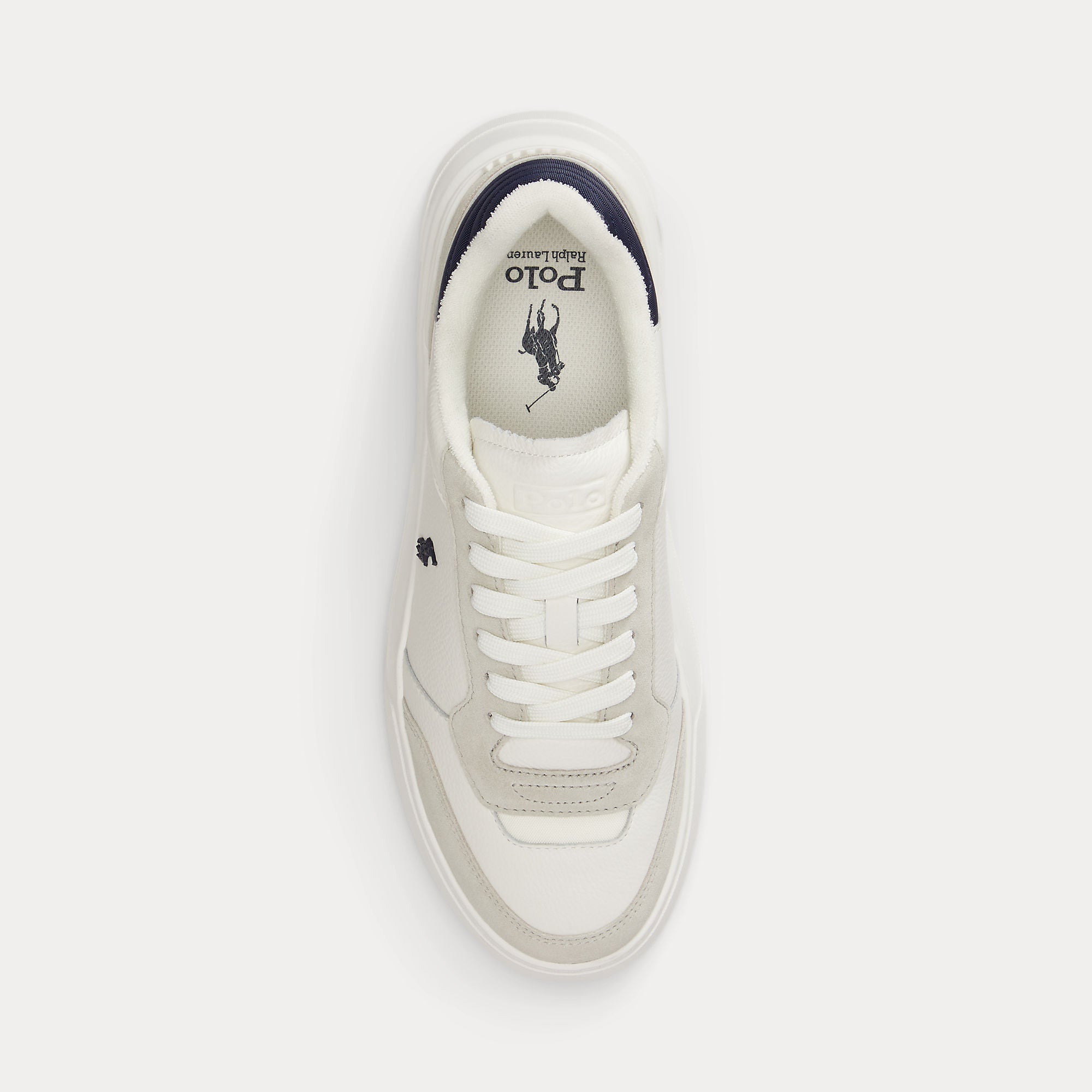 Polo Ralph Lauren RLITE SPORT Mens Casual Trainers Off White/Navy