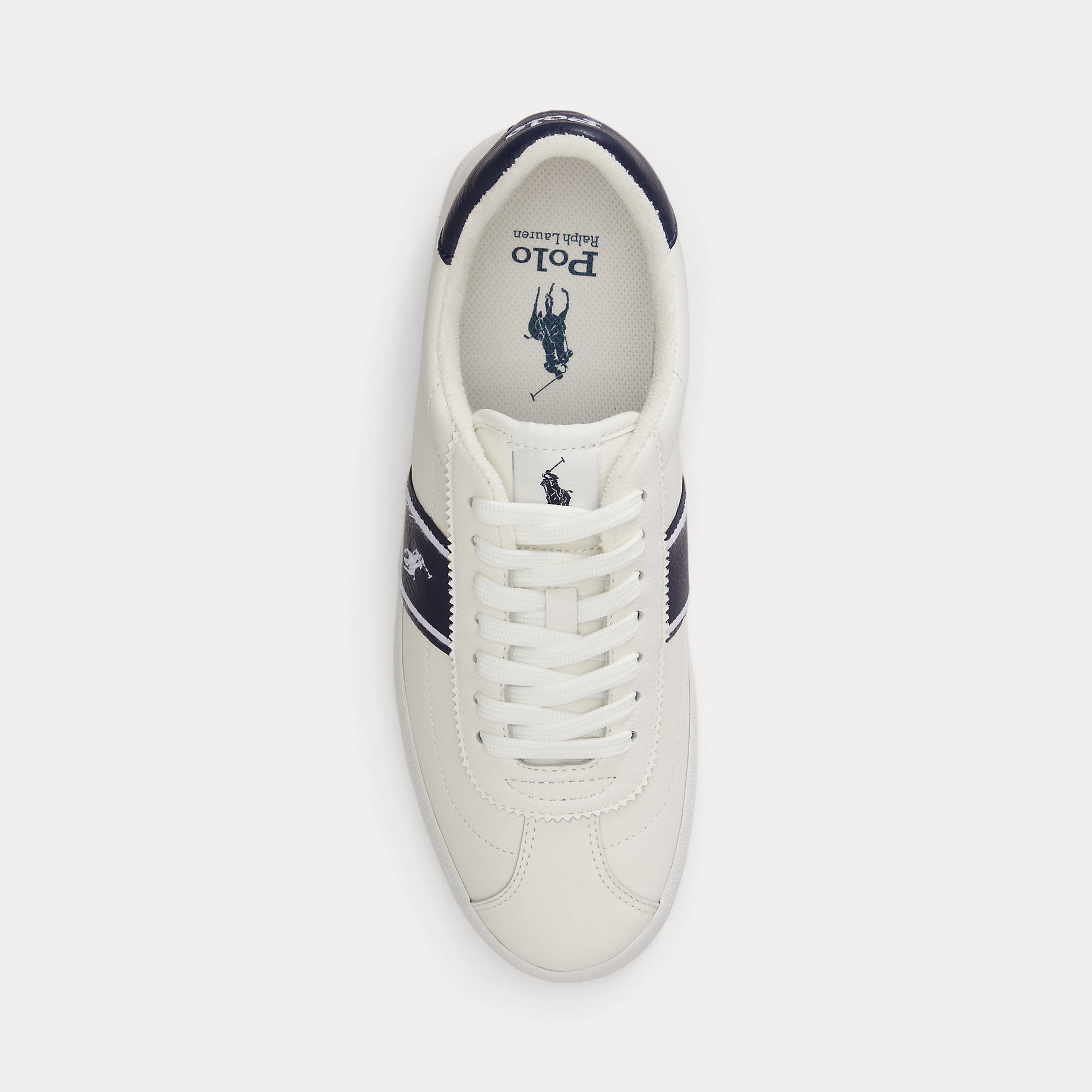 Polo Ralph Lauren COURT VLC PP Mens Court Trainers Deckwash White/Navy