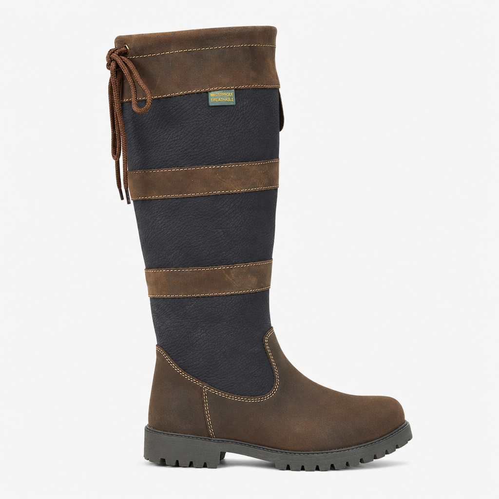 Woodland HARRIET Womens Tall Boots Brown/Navy