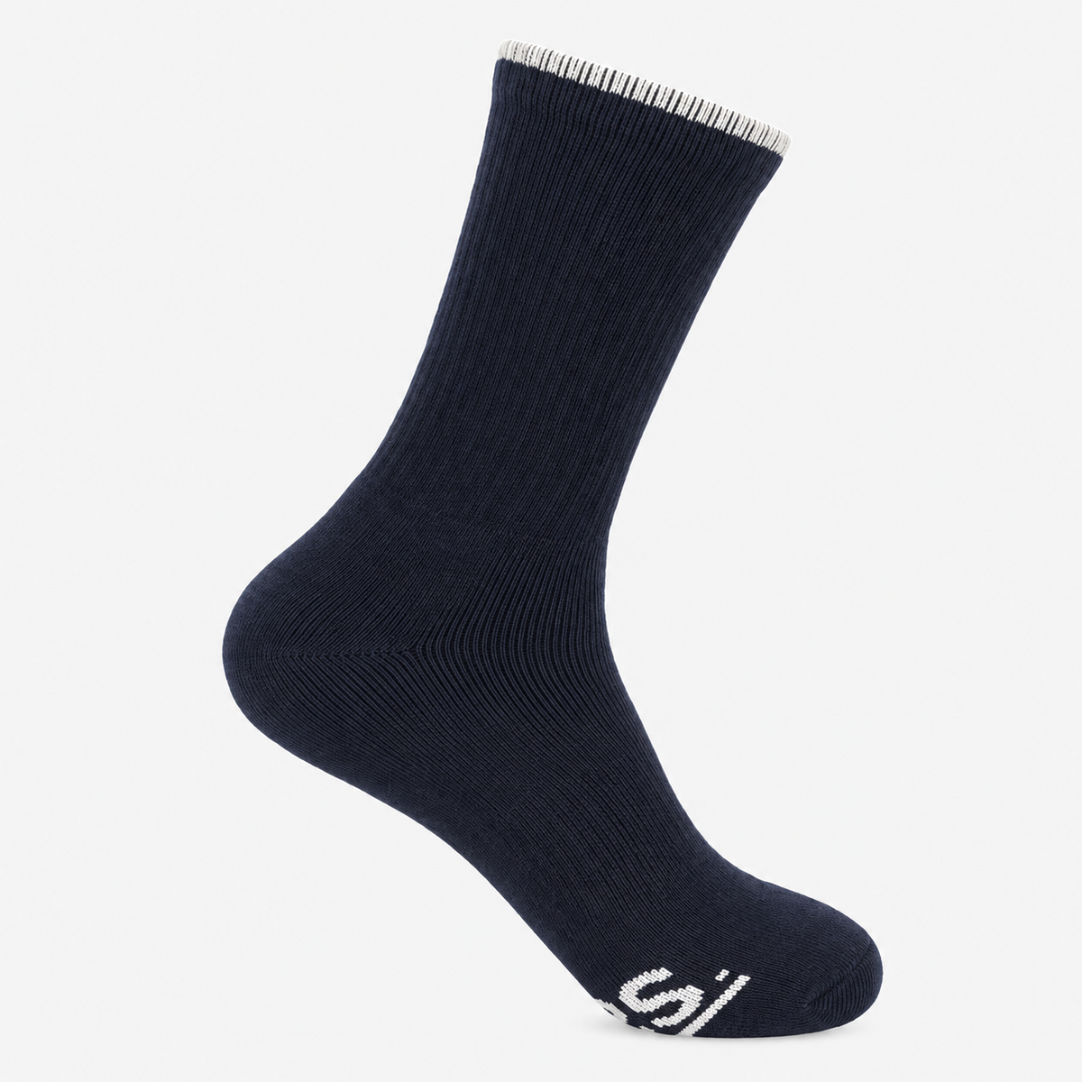 Totes Toasties TERRY SOCK WITH ARCH SUPPORT (TWIN PACK) Mens Crew Socks Grey / Navy Mix