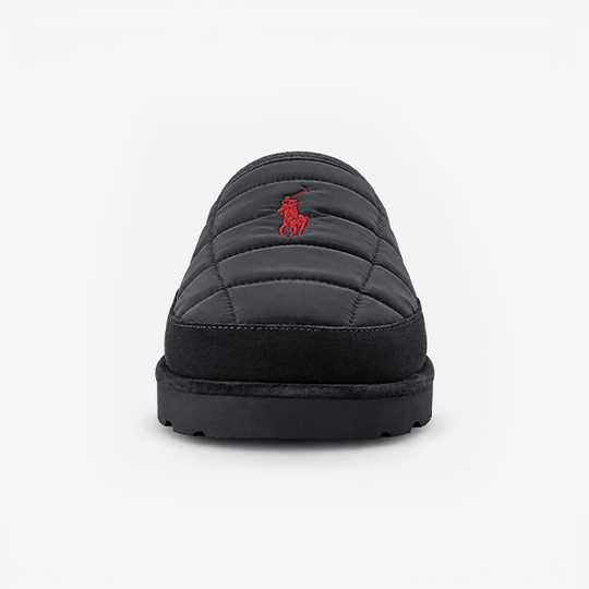Polo Ralph Lauren READ SCFF II Mens Mules Navy Nylon/Navy Suede with Red