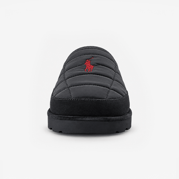 Polo Ralph Lauren READ SCFF II Mens Mules Navy Nylon/Navy Suede with Red