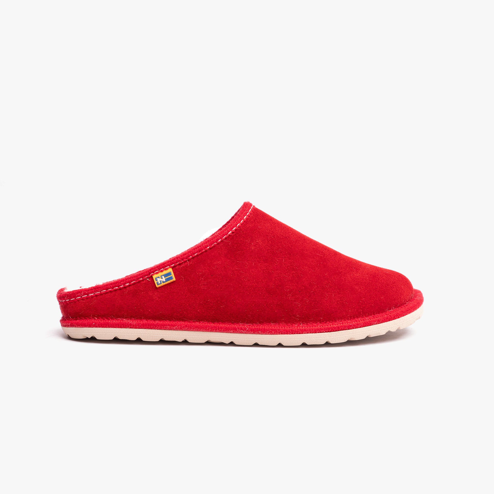 Nordikas 2083 Womens Fur Lined Mule Slippers Cherry