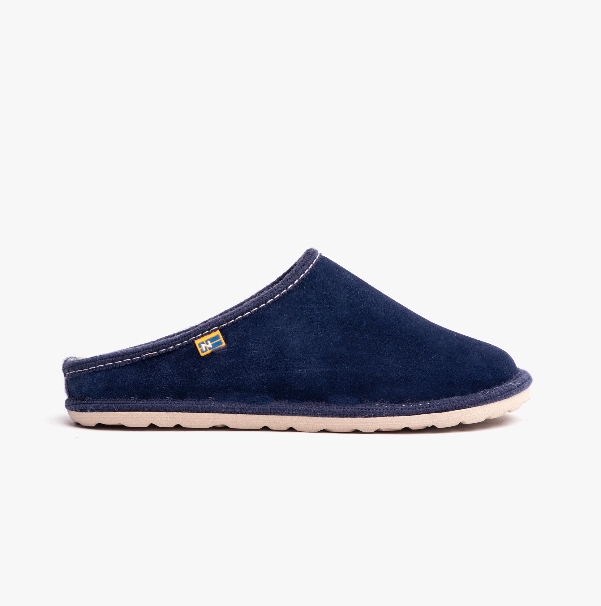 Nordikas 2083 Womens Fur Lined Mule Slippers Indigo