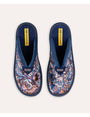 Nordikas 2155 Womens Mule Slippers Multi top view showcasing colorful textile design and slip-on style.