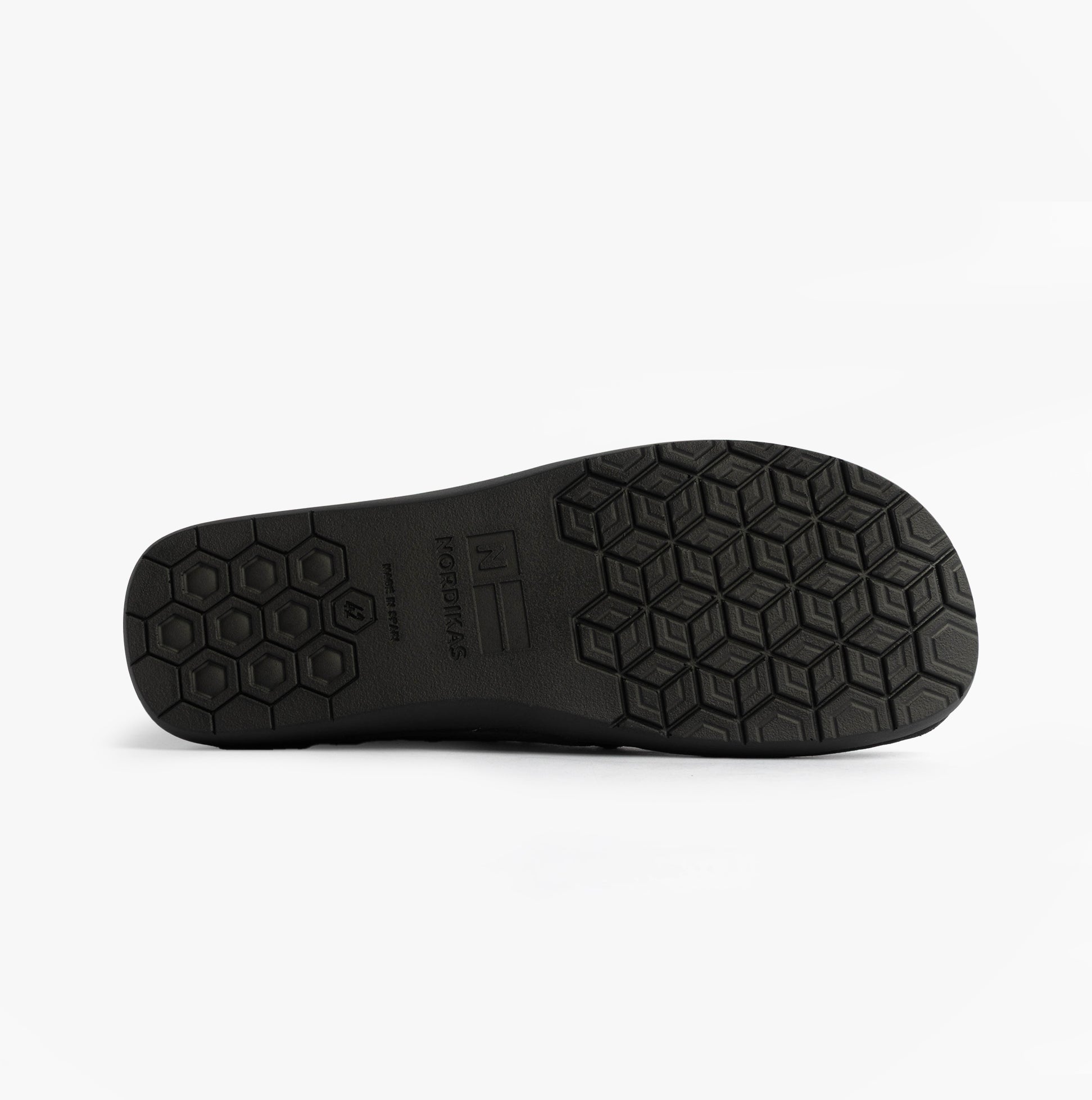 Nordikas 663 Mens Suede Full Slippers Grey rubber sole for comfort and durability