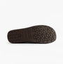 Nordikas 663 Mens Leather Full Slippers Mocha bottom view of the rubber sole with textured grip pattern.