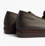 Nordikas 663 Mens Leather Full Slippers Mocha side view showing premium leather and stitching detail.