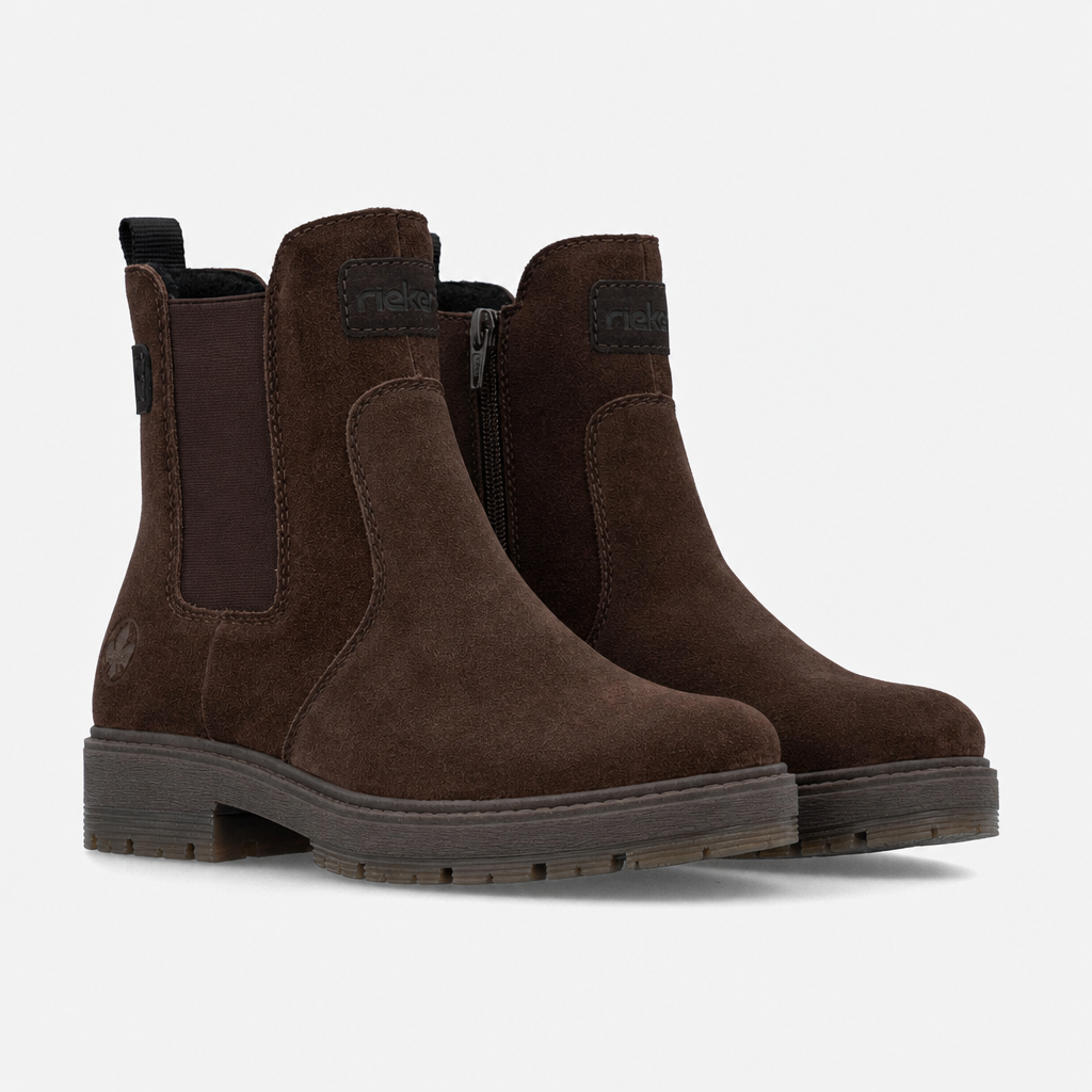 Rieker 75860 Womens Ankle Boots Mocha/Nougat