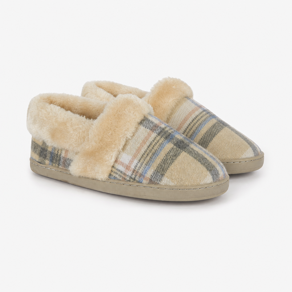 Jo & Joe HERITAGE Womens Moccasin Slippers Oatmeal