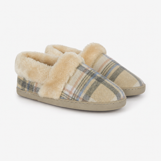 Jo & Joe HERITAGE Womens Moccasin Slippers Oatmeal