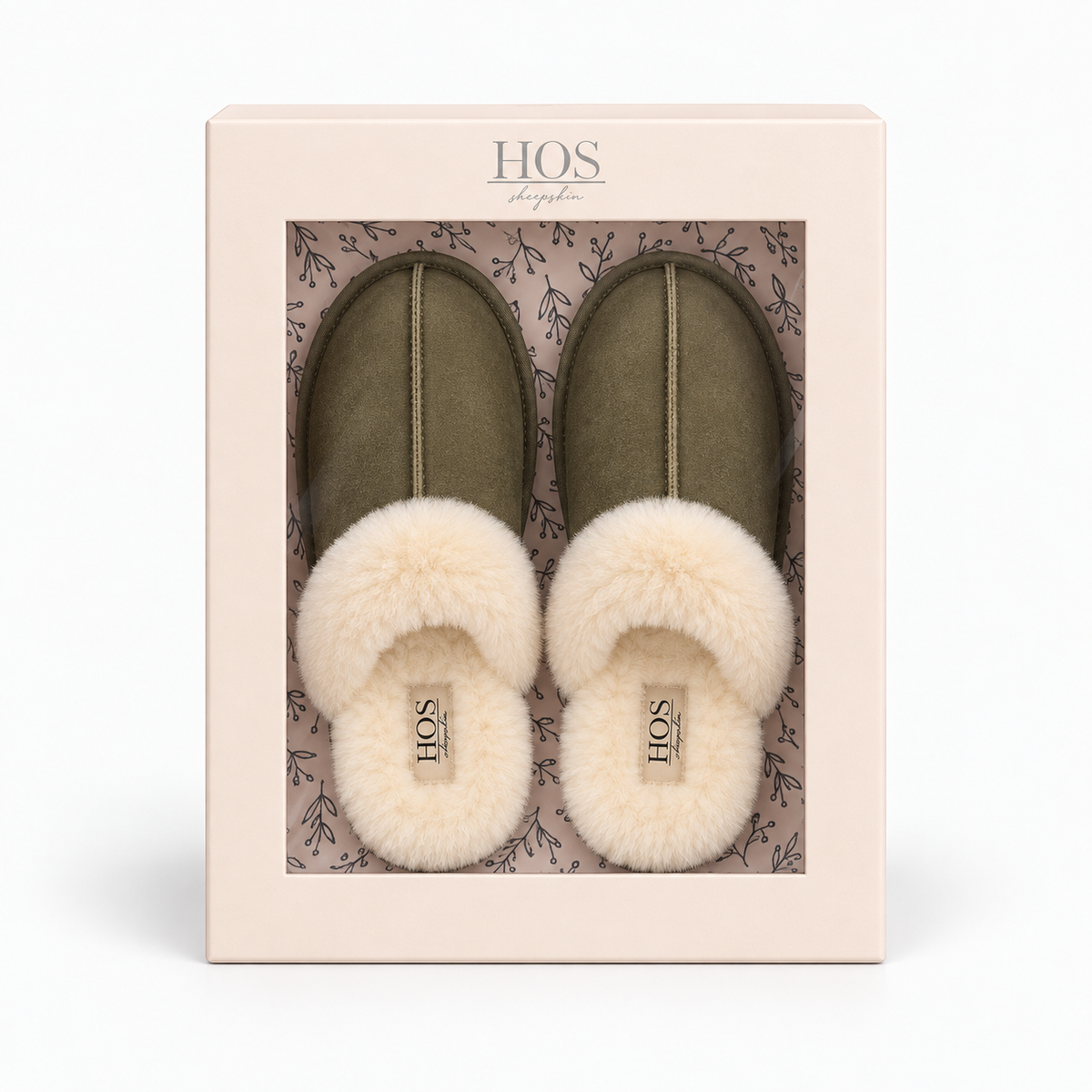 HOS Sheepskin AYLA Womens Mules Olive