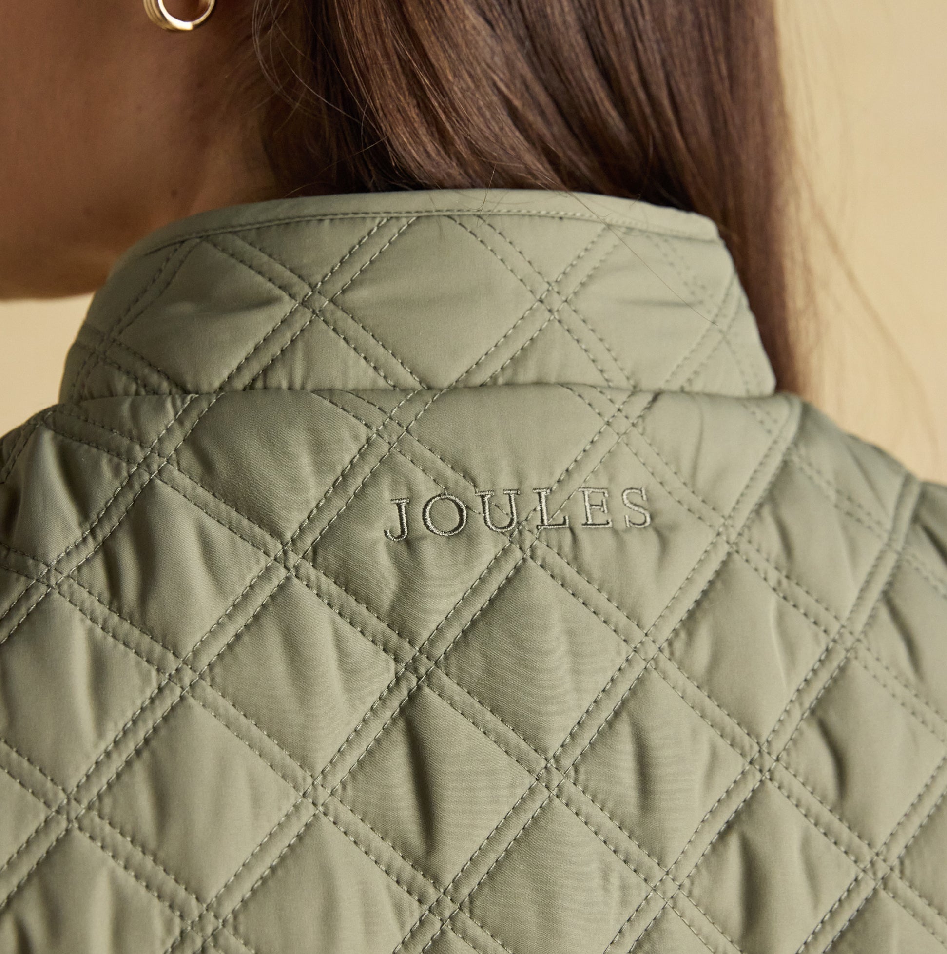Joules MINX Womens Gilets Khaki Green