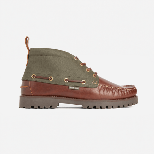 Barbour HARLE MID Mens Chukka Boots Mahogany/Olive