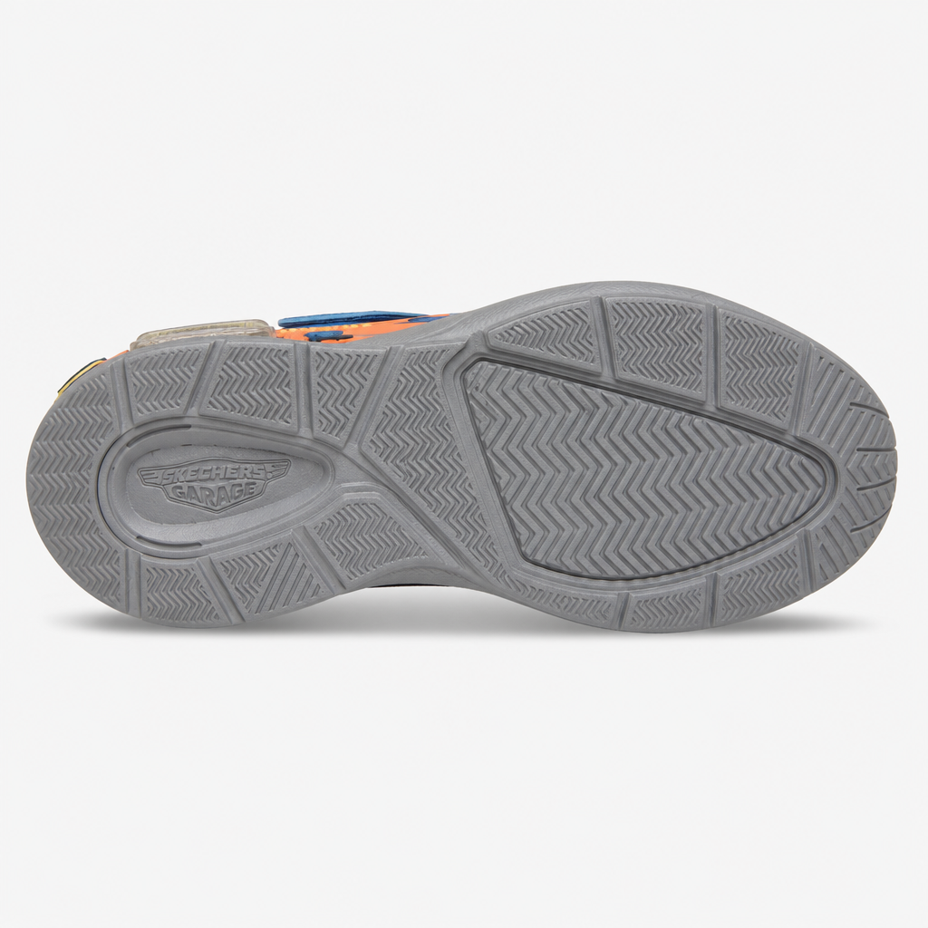 Skechers SKECHERS GARAGE Boys Casual Trainers Black/Orange