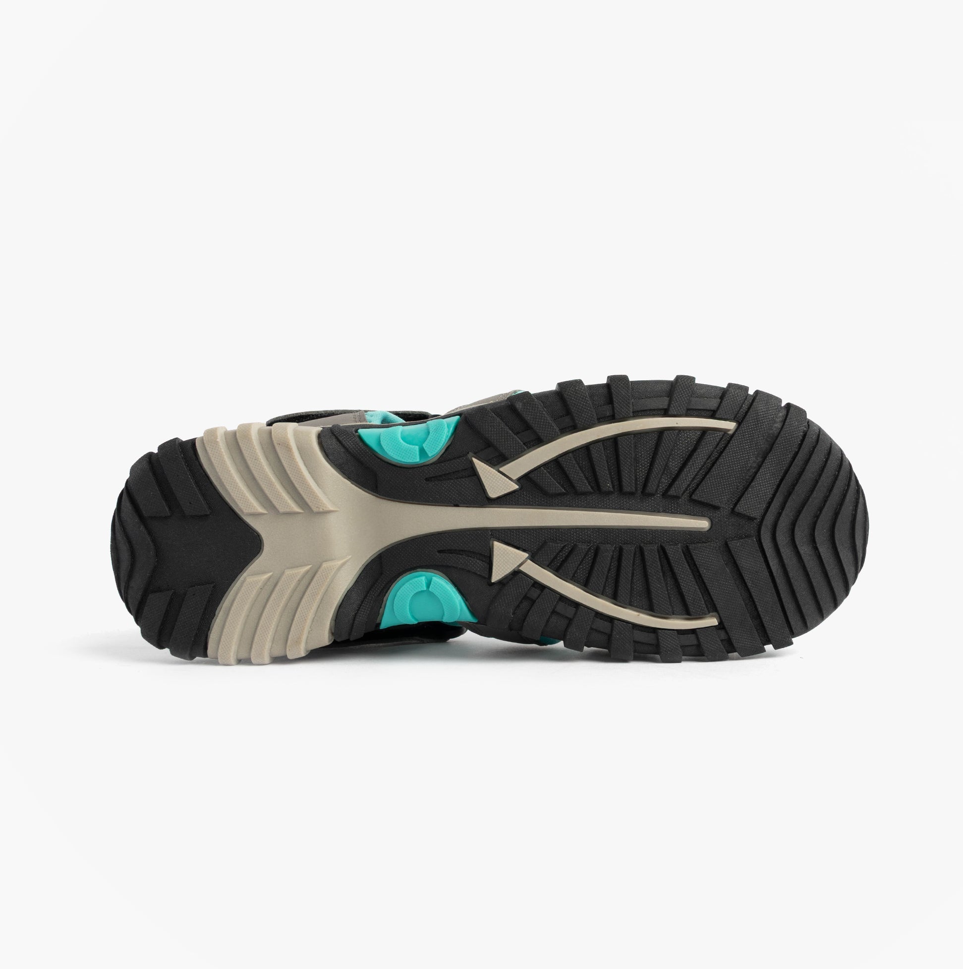 PDQ SASHA Womens Toggle & Velcro Summer Trail Sandals Grey/Mint