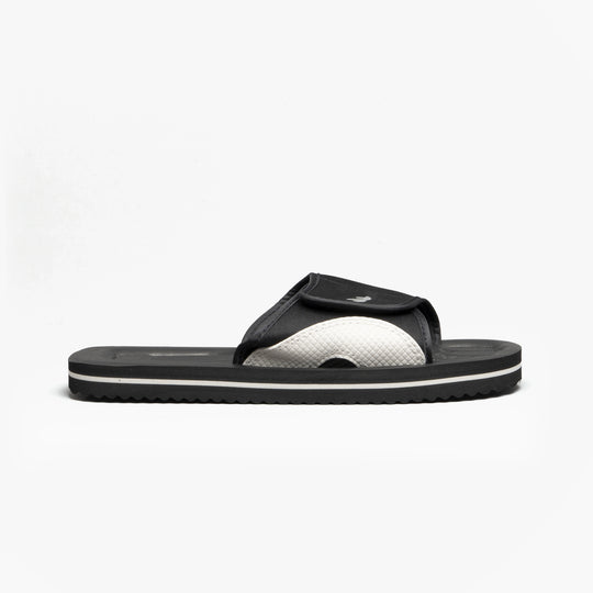 PDQ M275A Unisex Touch Fasten Strap Beach Sliders Black